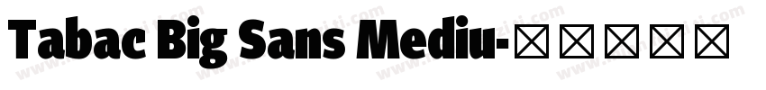 Tabac Big Sans Mediu字体转换